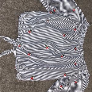 Off the shoulder crop top